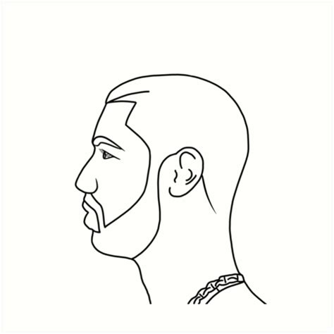 "Drake Line Drawing " Art Print by rehap1098 | Redbubble