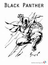 Marvel Black Panther Coloring Pages Movie  Free Printable Coloring sketch template