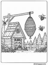 Beehive Coloring Pages  Free Printable PDFs sketch template