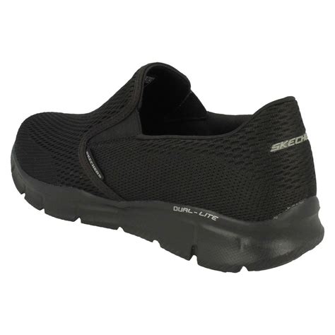 Uomo Skechers Memoria Schiuma Scarpe da Passeggio Doppio Play | eBay