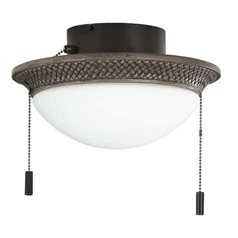 Harbor Breeze Tilghman II 2-Light Bronze LED Ceiling Fan Light Kit in ...