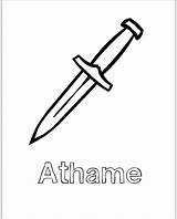 Dagger Coloring Pages sketch template