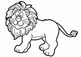 Simple Lion Coloring  Lion Kids Coloring Pages sketch template