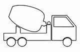 Very Simple Cement Mixer Truck Coloring Page  Download Print Or Color sketch template