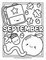 September Coloring Pages sketch template