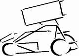Wingless Sprint Cars Coloring Page Pages sketch template