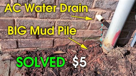 AC Drain Drip Near Foundation - Move AC Drain Water - YouTube