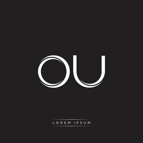 OU Initial Letter Split Lowercase Logo Modern Monogram Template ...