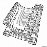 Beautiful Torah Scroll Coloring Page 40624 32126 sketch template