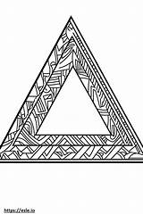 Triangle For coloring Page sketch template