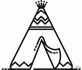 Teepee Coloring Tent Drawing Tipi Clipart Native Tepee American Indian  sketch template