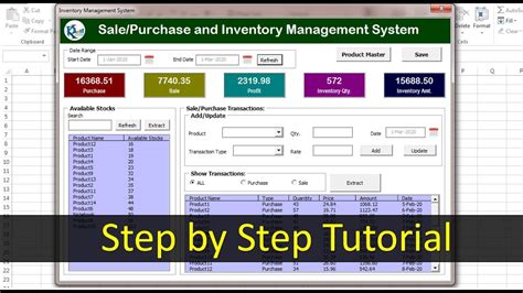 Inventory Management form in Excel | Step by step complete tutorial - YouTube