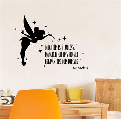 Imagination Has No Age Dreams Are Forever Tinkerbell Peter Pan Quote Life Quote Vinyl Wall Art ...