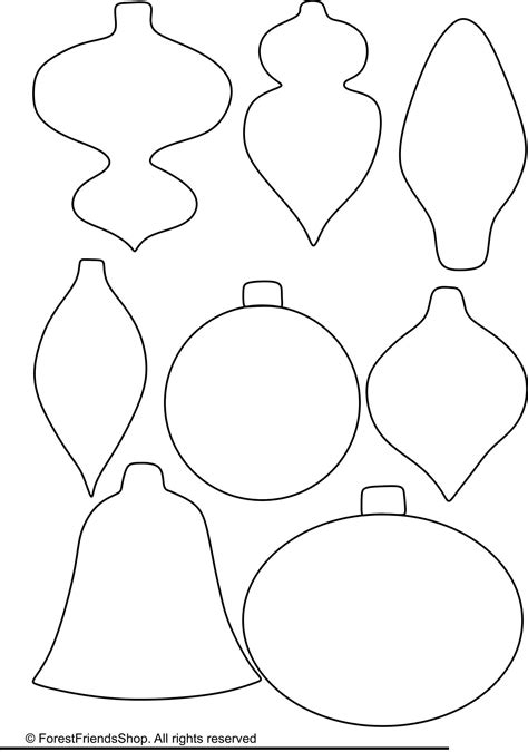 Christmas Ornaments Templates PDF Instant Download DIY Christmas ...