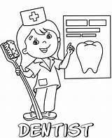 Dentist Coloring Pages sketch template