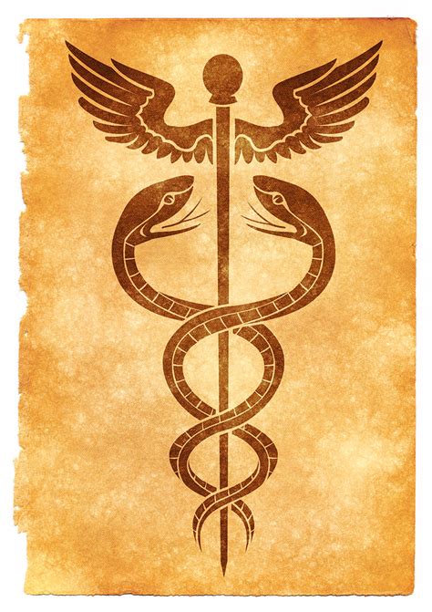 Caduceus Grunge Symbol - Sepia | Grunge textured caduceus sy… | Flickr