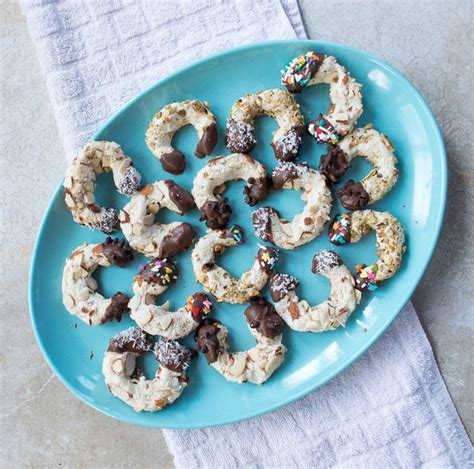 prepped almond horns on a blue plate Almond Paste, Almond Flavor ...