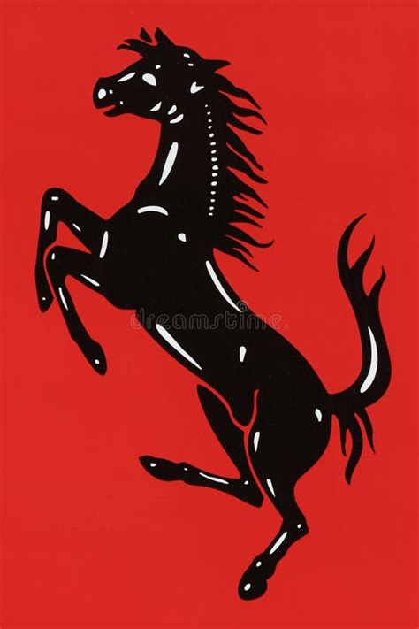 Ferrari Logo on Red Background Editorial Photo - Image of ferrari, cavallino: 10801756