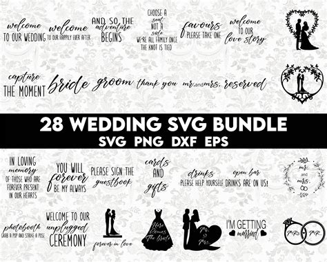 Wedding SVG Bundle, Wedding Sign Designs Svg, Wedding Sign Templates, Welcome to Our Wedding Svg ...