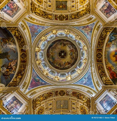 Saint Isaac S Cathedral Interior Dome Editorial Stock Photo - Image of gilded, isaac: 95721483