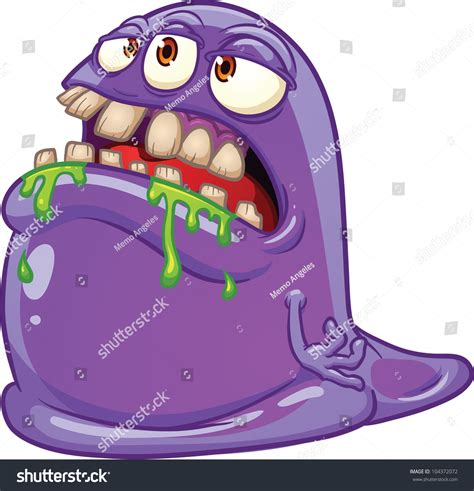 Purple Cartoon Blob Monster Vector Illustration Stock Vector 104372072 ...