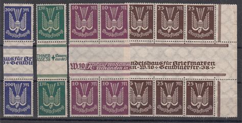 Germany 1920s airmail stamps with gutter – World Stamps Project