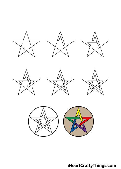 Pentagram Drawing - How To Draw A Pentagram Step By Step