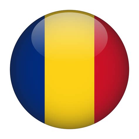 Romania 3D Rounded Flag with Transparent Background 15272166 PNG