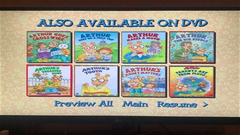 Arthur: You Are Arthur DVD Menu Walkthrough 2005 - YouTube