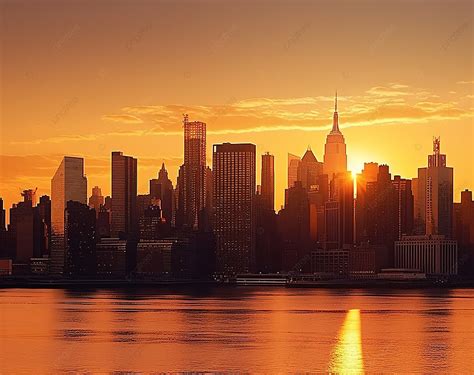 Manhattan Skyline In Sunset Photograph Manhattan Skyline In Sunset Fine ...