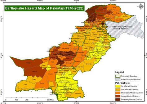 Pakistan Earthquake Hazard Map 1970-2020 showing the severity of... | Download Scientific Diagram