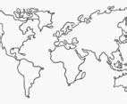 World Map Outline One Stroke Art Background Vector Art & Graphics | freevector.com