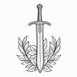 Simple Coloring Page Designs Of Swords  Stable Diffusion Online sketch template