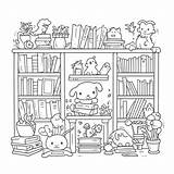 Bookcase Drawing Shelf Draw Bookshelf Coloring Color Bookshelves Pages  sketch template