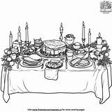 Holiday Feast Coloring Pages sketch template