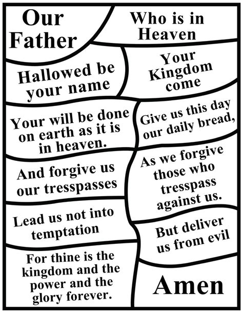 Free Printable The Lord's Prayer Printable Pdf