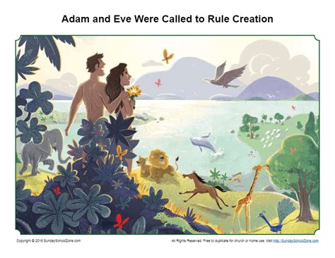 Free, Printable Adam and Eve Bible Activities on Sunday School Zone