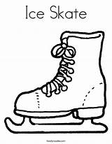 Ice Skate Coloring Page Free Printable sketch template