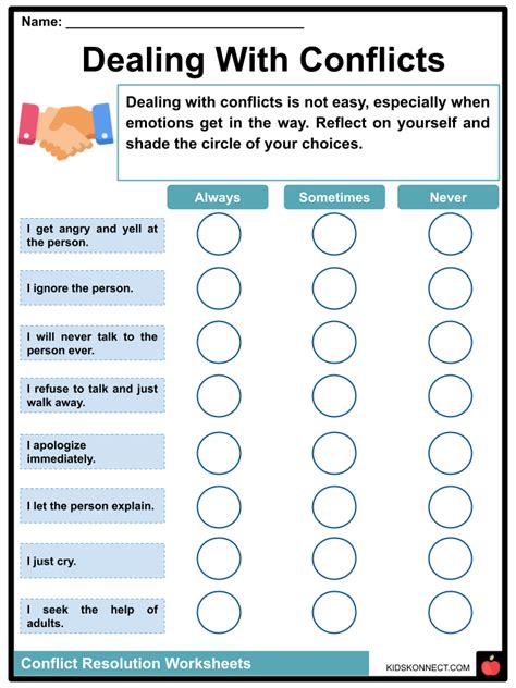 Conflict Resolution, Steps to Resolve, Facts, Strategies & Activities for Kids