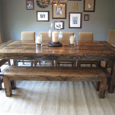 Pottery Barn Dining Room Table With Bench | Farmhouse dining room table, Farmhouse dining room ...