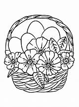 Flower Basket Coloring Pages sketch template