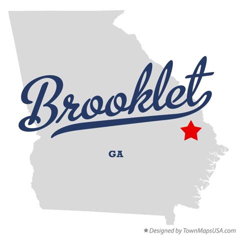 Map of Brooklet, GA, Georgia