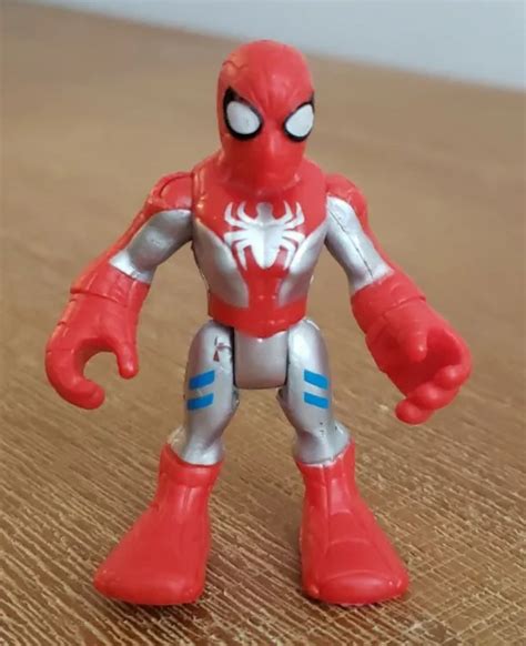 PLAYSKOOL HEROES MARVEL Super Hero Adventures Spider-man Red Silver 2.5" Figure $6.86 - PicClick