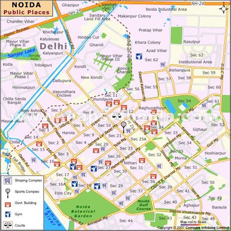 Map of Public Places in Noida