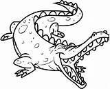 Alligator Coloring Cartoon Clipart White Cute Alligators Clip Pages  sketch template