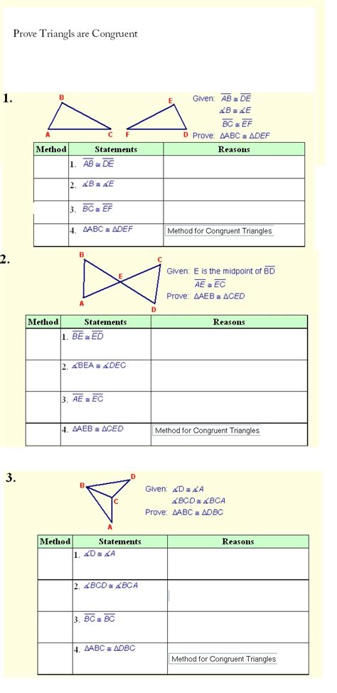 Triangle Proofs Practice Problems