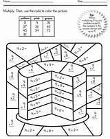 Basic Multiplication Coloring Worksheets Pages sketch template