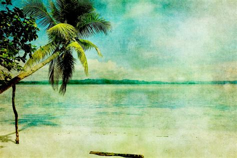 Beach Vintage Painting Free Stock Photo - Public Domain Pictures