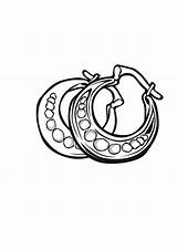 Coloring Pages Earrings sketch template