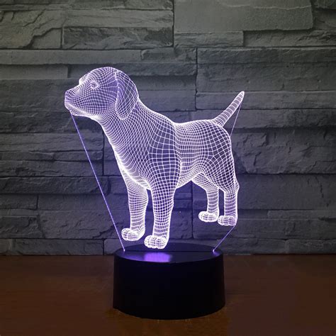 Creative 3D LED Touch Switch Night Light Puppy Dog Modelling Kids ...